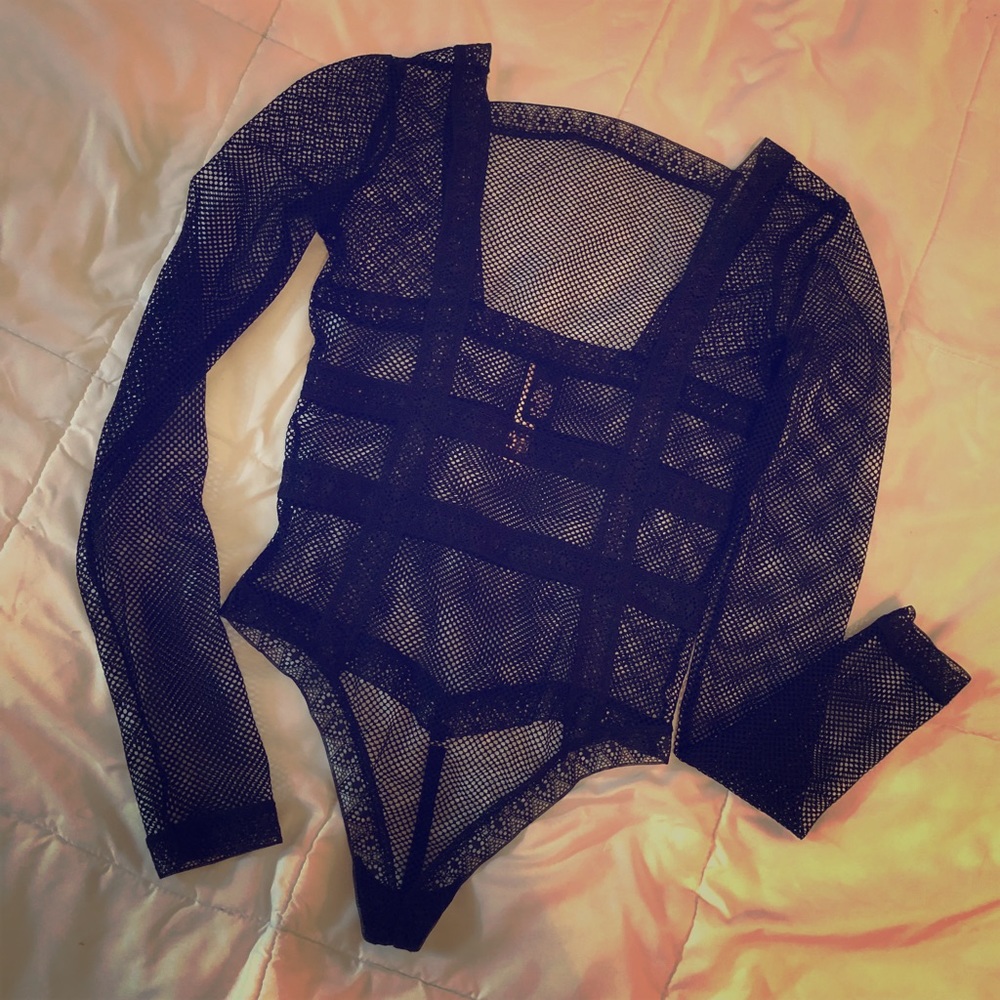 SOLD Victoria Secret body suit fishnet